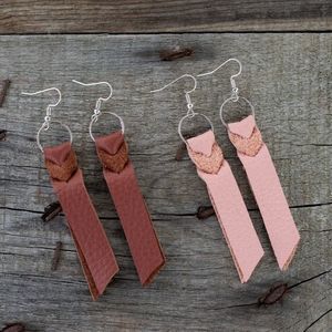 Western leather earrings